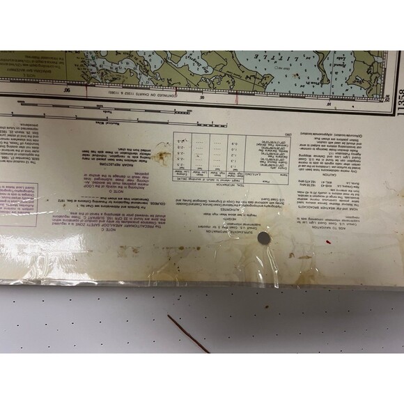 Nautical Chart/Map of Louisiana’s Barataria Bay and Approaches - Picture 3 of 4